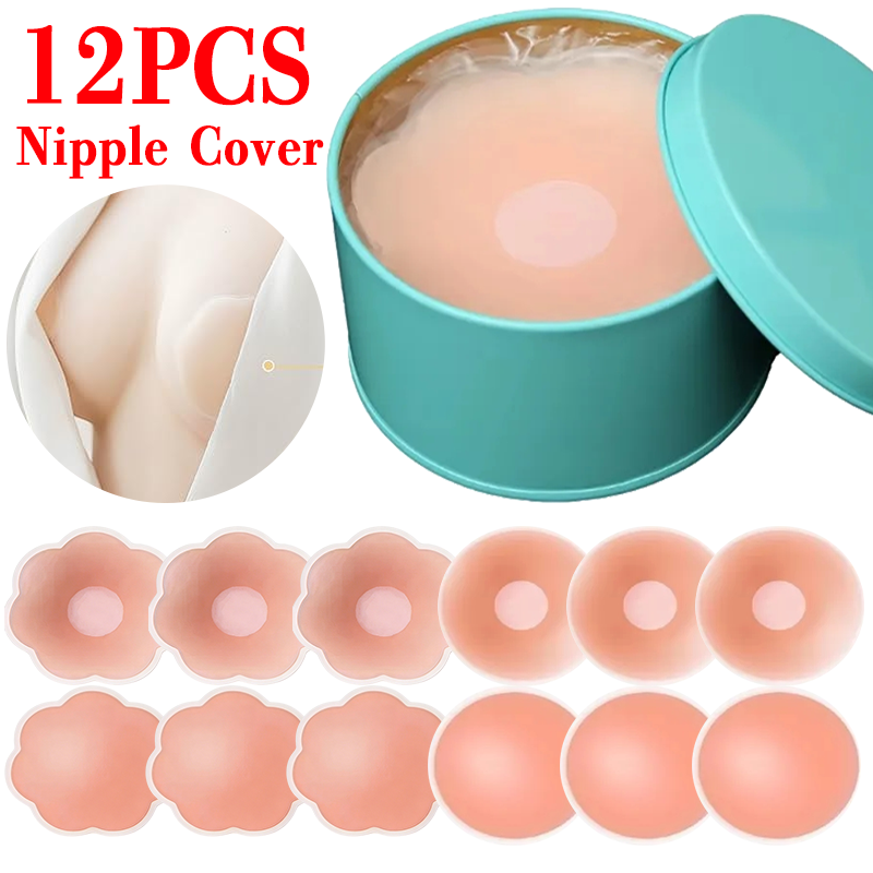 Nipple Cover Pasties - 6/12개입 투명 셀프 접착식 가슴 패치