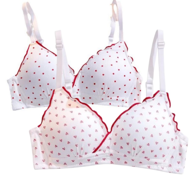 Bralette Wireless Soft - 귀엽고 달콤한 무선 브라 세트, 편안하고