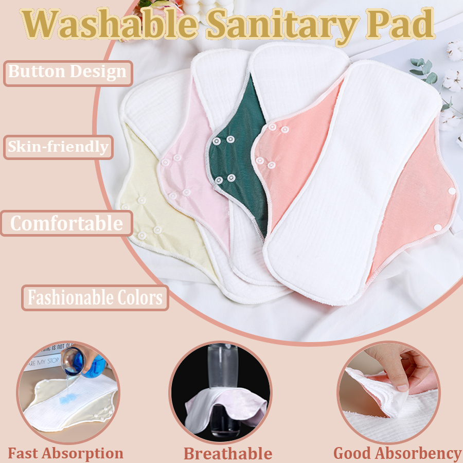 Period Panty Absorbent - 여성용 세척 가능한 위생 패드 1개,