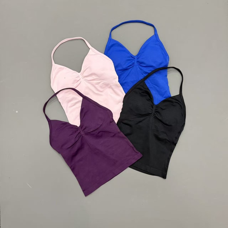 짐 여성용 스포츠 탱크탑 심리스 홀터 스파게티 스트랩  - Sports Bra High Impact 리뷰 및 가격