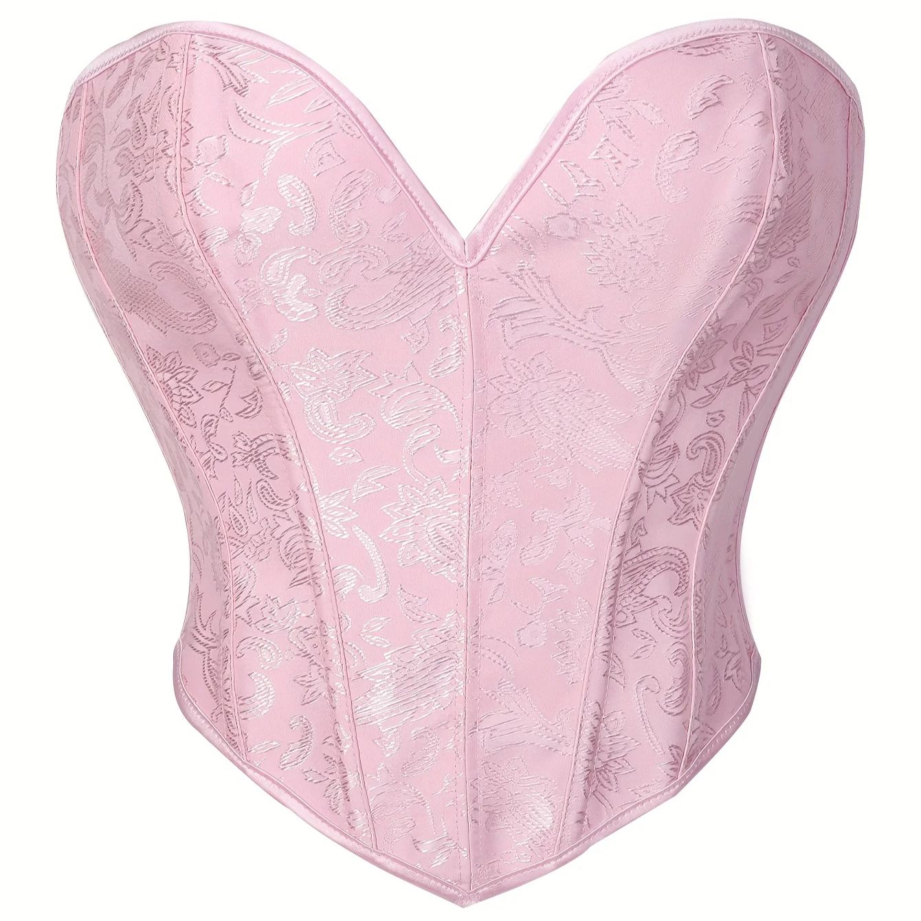 핑크 코르셋 고딕 빅토리아 여성 빈티지 뷔스티에 스트랩 - Strapless Bra Backless 리뷰 및 가격