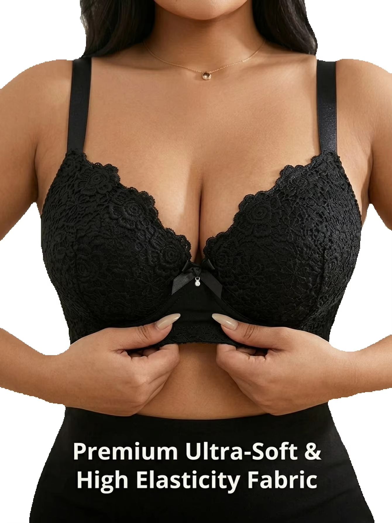 여성 플러스 사이즈 플로럴 푸쉬업 브라 언더와이어 사이 - Push Up Bra Padded 리뷰 및 가격