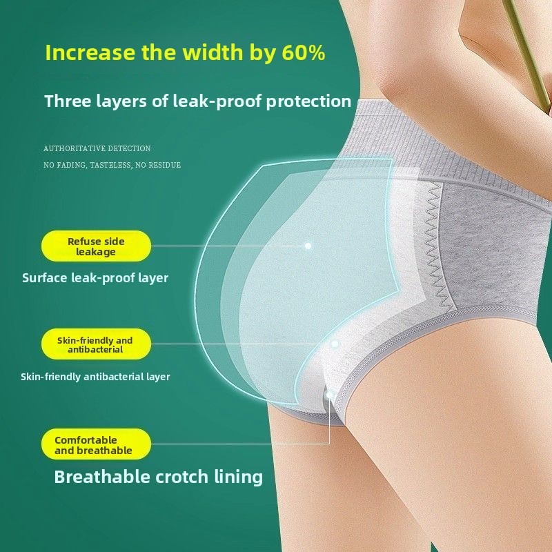 여성용 하이웨이스트 생리팬티, 면 소재, 새지 않음,  - Period Panty Absorbent 리뷰 및 가격