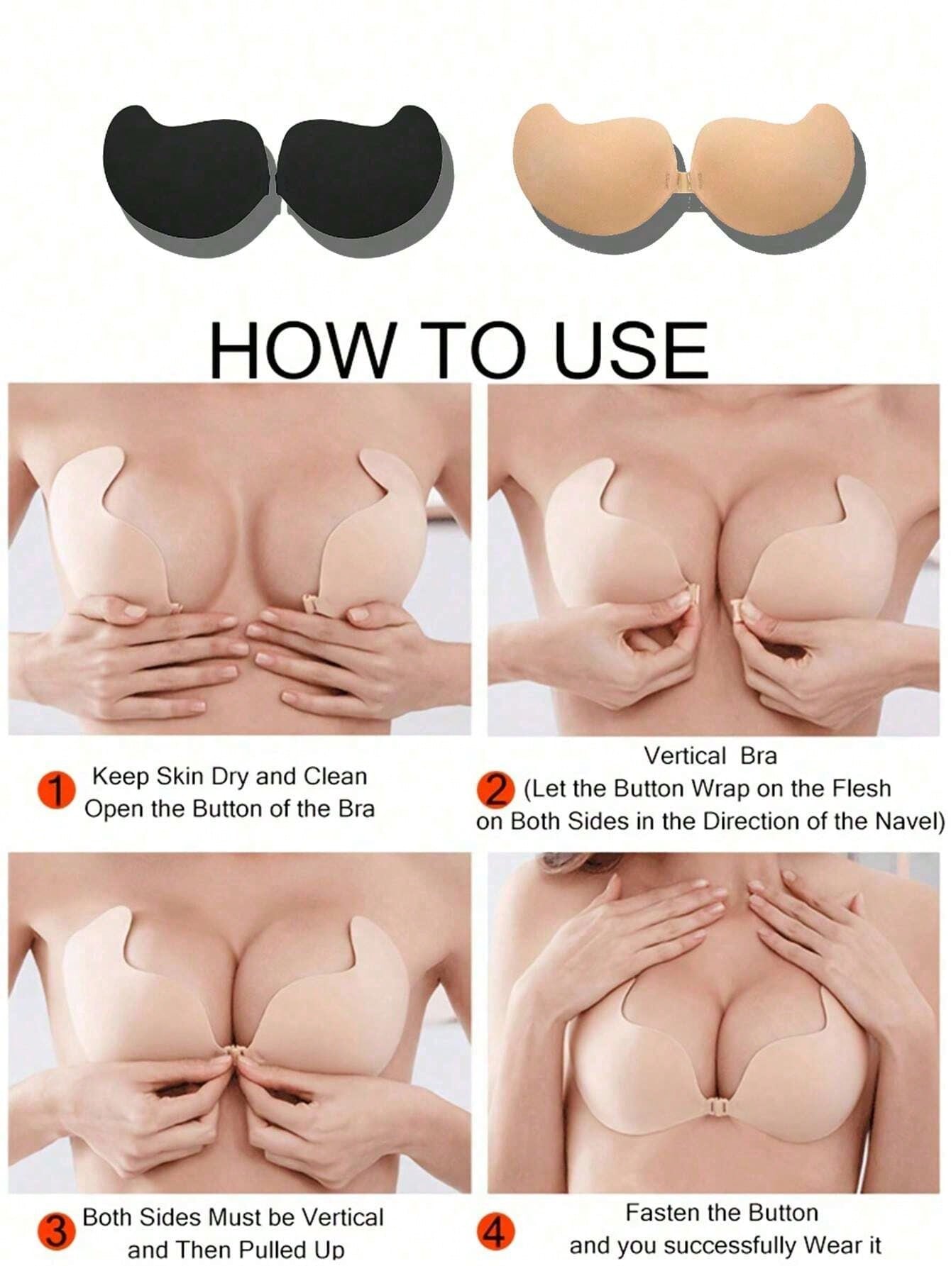2팩 여성용 셀프 접착식 투명 스트랩리스 푸쉬업 패드  - Push Up Bra Padded 리뷰 및 가격